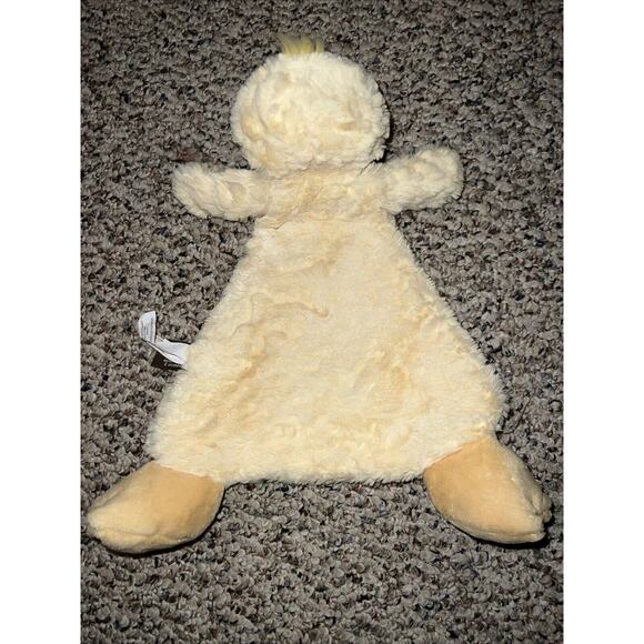 DEMDACO BABY‎ DUCK YELLOW PLUSH LOVEY, SECURITY BLANKET RATTLE TOY - Picture 2 of 4